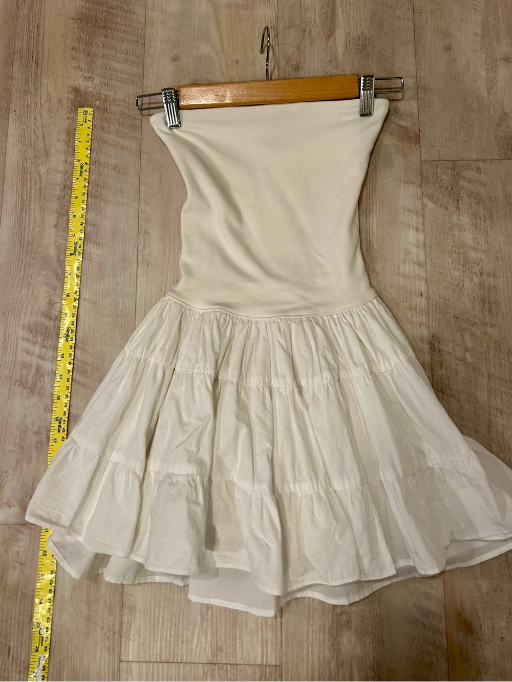 Strapless White Tiered Sundress